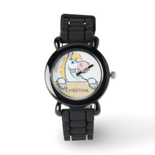 Happy Horse with custom name on sign Watch