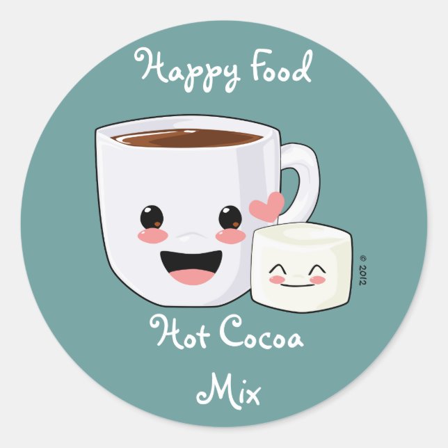 Happy Hot Chocolate and Marshmallows Label (Front)