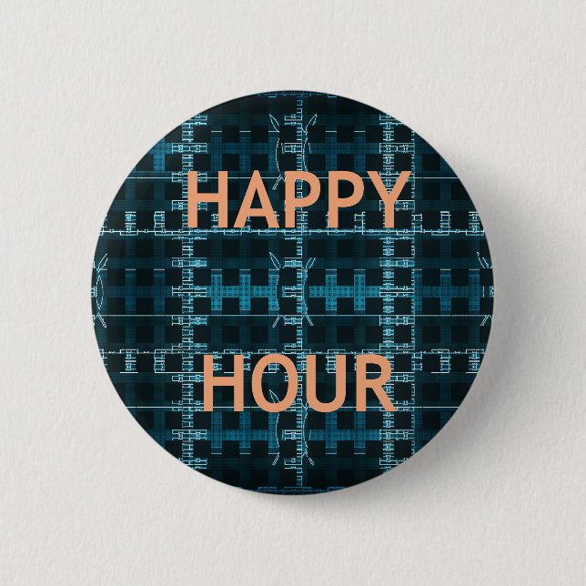 Happy Hour 2 Inch Round Button (Front)