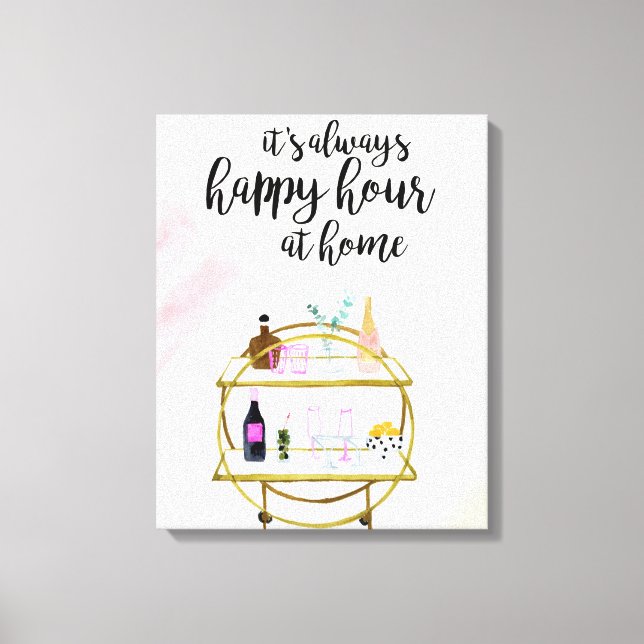 Happy Hour at Home I Canvas Print (Front)