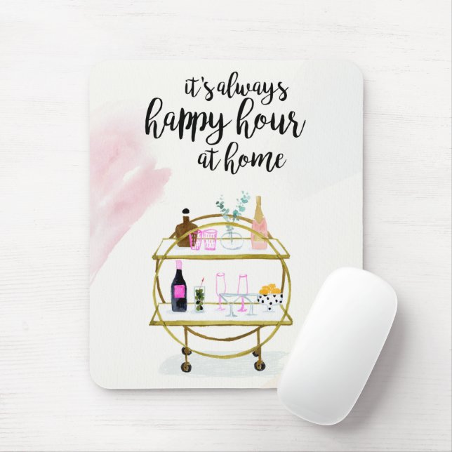 Happy Hour at Home I Mouse Pad (With Mouse)