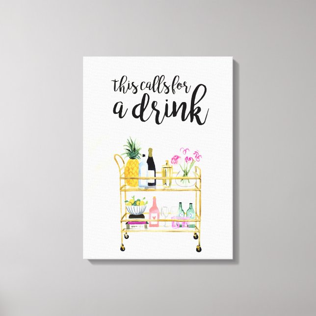 Happy Hour at Home II Canvas Print (Front)