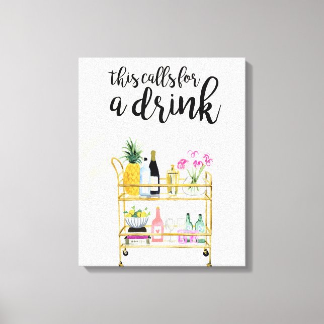 Happy Hour at Home II Canvas Print (Front)