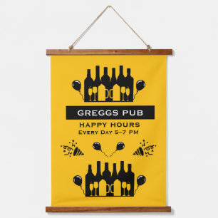 Happy Hour Bar And Pub Hanging Tapestry