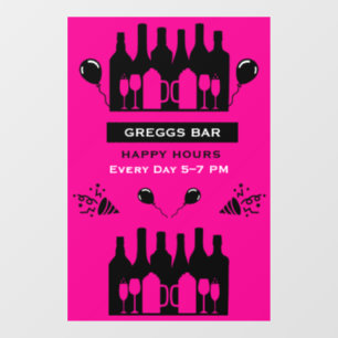 Happy Hour Bar And Pub Window Cling