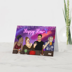 Happy Hour   Digital Art Card