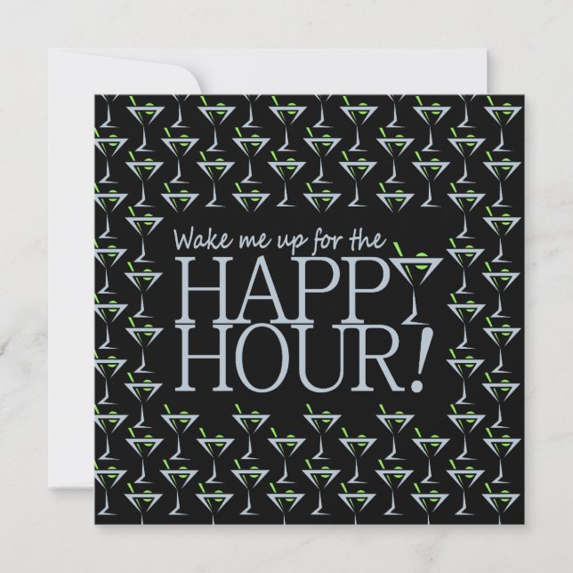 Happy Hour invitation, customize Invitation (Front)
