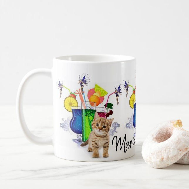 Happy Hour Kitten Fairy Mug (Avec donut)