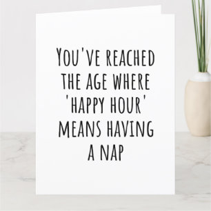 “Happy Hour” Means Nap Time – Funny Retirement Thank You Card