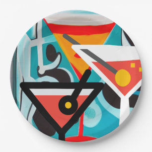 Happy Hour Paper Plate