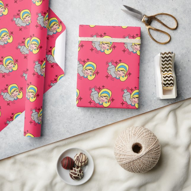 Happy Hour Retro Girl Wrapping Paper (Crafts)