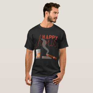 Happy Hour with Bourbon and Cigar T-Shirt
