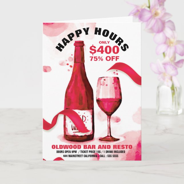 Happy Hours Beer Cold Beer-Craft Beer-Live Card (Orchid)