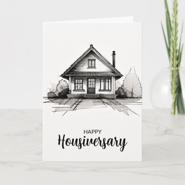 Happy house anniversary housiversary referral card (Front)