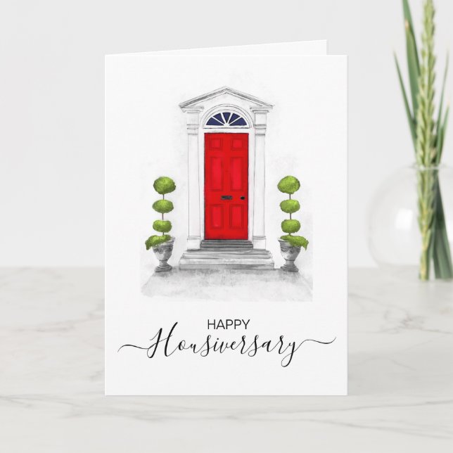 Happy house anniversary housiversary referral card (Front)