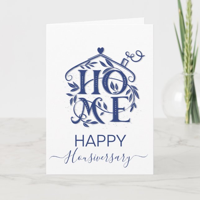 Happy house anniversary housiversary referral card (Front)