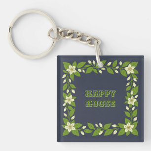 Happy house keychain