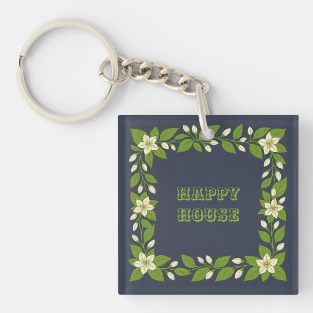 Happy house keychain (Front)