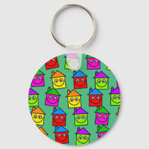 Happy House Wallpaper Keychain