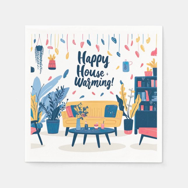 Happy House Warming Paper Napkin (Front)