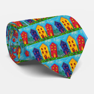 Happy Houses Tie