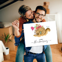 Happy Housiversary Card, Snail Moving Home Cute