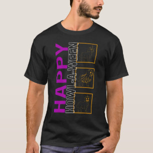 Happy Howl A Ween Halloween Golden Retriever Dog D T-Shirt