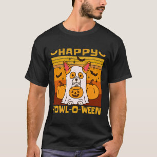 Happy Howl-o-ween Corgi Halloween Costume  T-Shirt