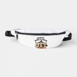 Happy Howl-O-Ween Corgi Halloween Dog Vector Desig Fanny Pack