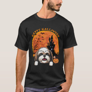 Happy Howl O Ween Dog Shih Tzu Mom Dad Halloween T-Shirt