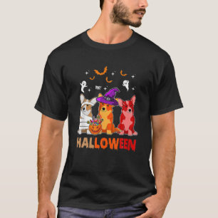 Happy Howl O Ween Halloween Cute Corgi Witch Mummy T-Shirt