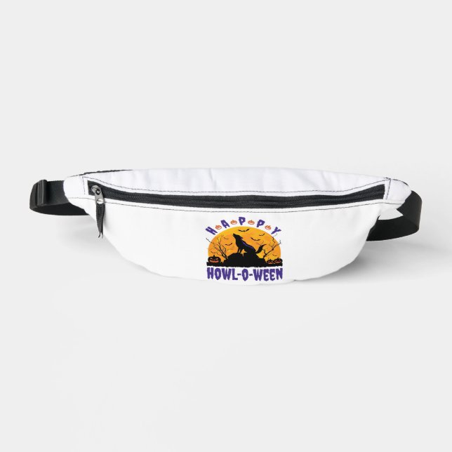 Happy Howl O Ween Howling Halloween Dog Essential  Fanny Pack (Front)