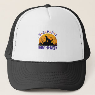 Happy Howl O Ween Howling Halloween Dog Essential Trucker Hat