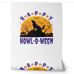 Happy Howl O Ween Howling Halloween Dog Essential  Wallpaper