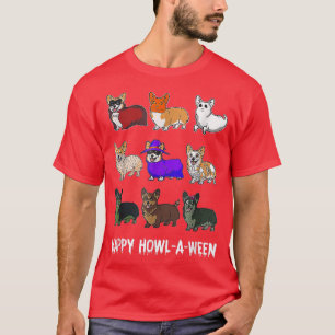 Happy HowlAWeen Corgi Costume Halloween  T-Shirt