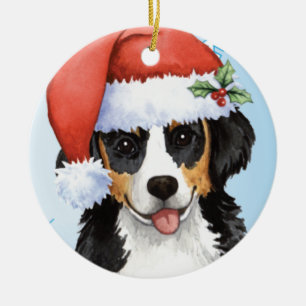 Happy Howliday Berner Ceramic Ornament
