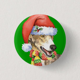 Happy Howliday Greyhound 1 Inch Round Button