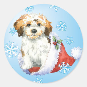 Happy Howliday Havanese Classic Round Sticker