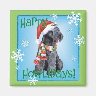 Happy Howliday Kerry Blue Terrier Magnet