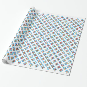 Happy Howliday Pit Bull Terrier Wrapping Paper