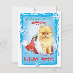 Happy Howliday Pomeranian Holiday Card