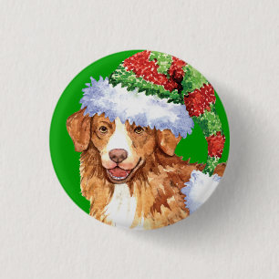 Happy Howliday Toller 1 Inch Round Button