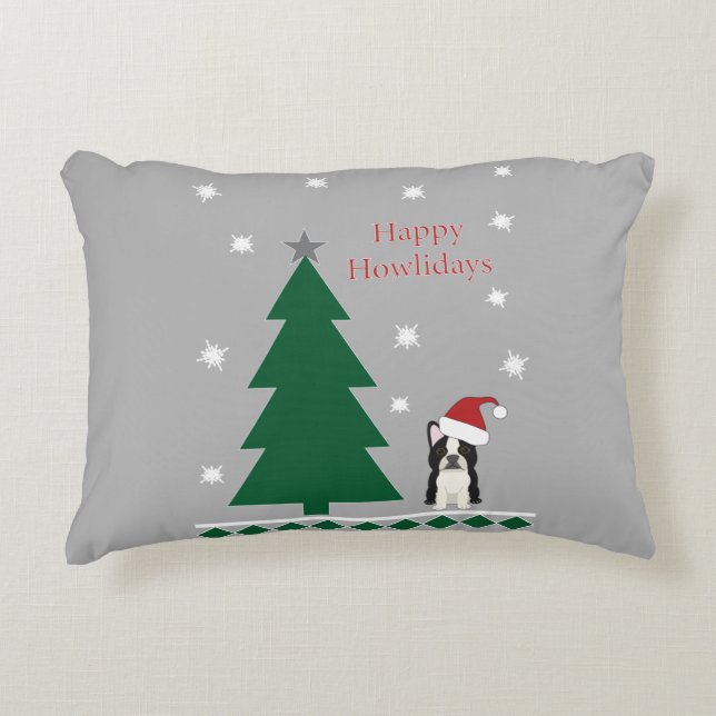Happy Howlidays Accent Pillow (Front)