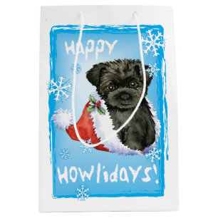Happy Howlidays Affenpinscher Medium Gift Bag