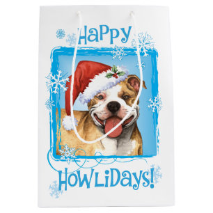 Happy Howlidays APBT Medium Gift Bag