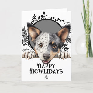 Happy Howlidays Australian Stumpy Dog Christmas Holiday Card