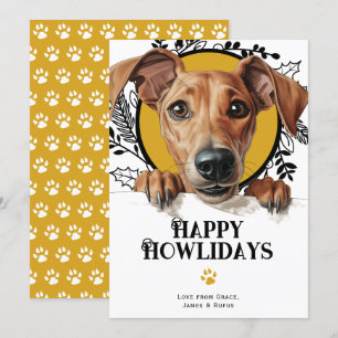 Happy Howlidays Azawakh Dog Christmas Holiday Card