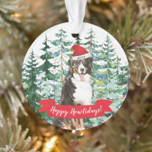 Happy Howlidays Bernese Mountain Dog Christmas Ornament