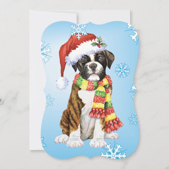 Happy Howlidays Boxer Holiday Card (Front)