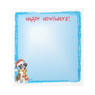 Happy Howlidays Boxer Notepad